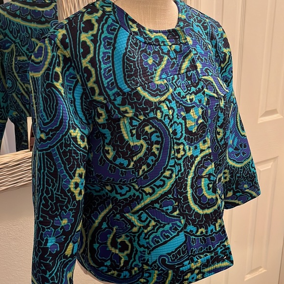 Ruby Rd. Collarless patterned jacket - Picture 4 of 7